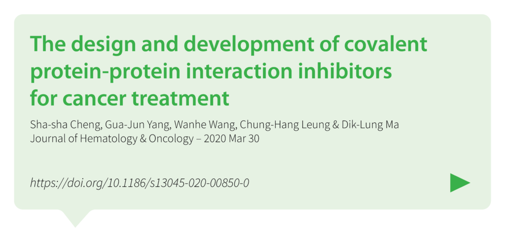 The design and development of covalent protein-protein interaction inhibitors for cancer treatment