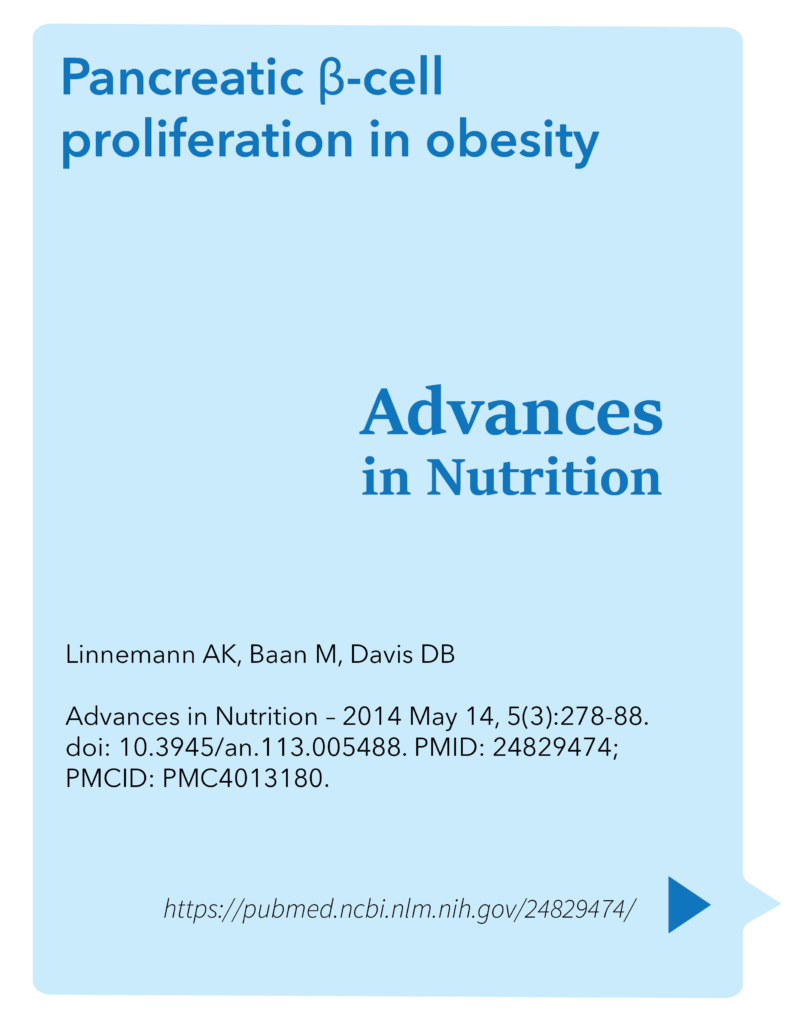 Pancreatic β-cell proliferation in obesity