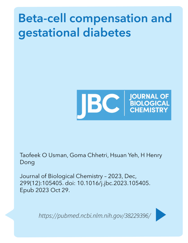 Beta-cell compensation and gestational diabetes