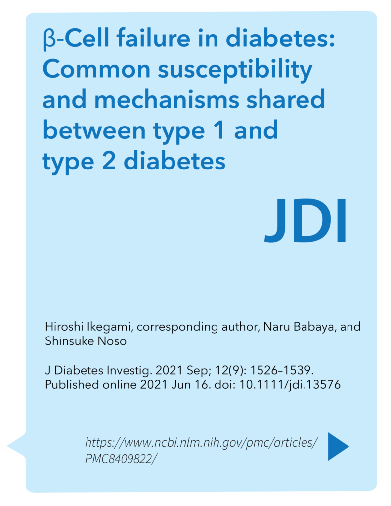 Diabetes Invest_Beta-cell failure in diabetes – Common susceptibility and mechanisms shared between type 1 and type 2 diabetes 1